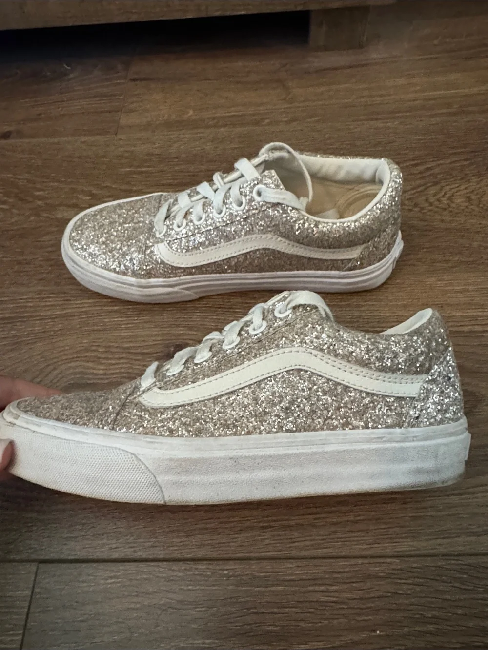 Vans Glitter Lace-Up Sneakers - Rose